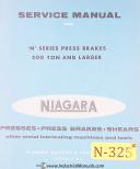 Niagara-Niagara N Series, Press Brakes, 200 Ton and Larger Service Manual-200 Ton-200 Ton & Larger-N-01